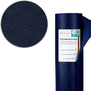 Sensalux Tischdeckenrolle 69701979, abwischbar, dunkelblau, aus stoffähnlichem 80 g/m² PP-Vlies, 1,18 x 25 m
