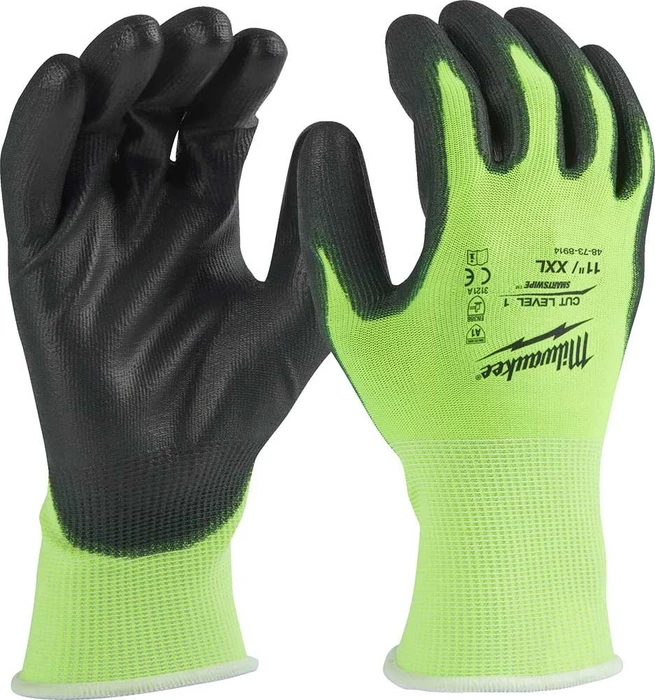 Milwaukee Hi-Vis Cut A Gloves - 11/XXL - 1pc (11, XXL) (4932479920)