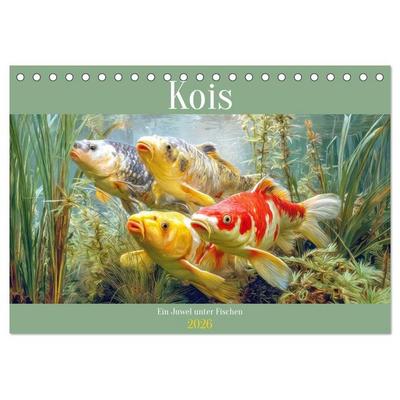 Kois - Ein Juwel unter Fischen (Tischkalender 2026 DIN A5 quer), CALVENDO Monatskalender