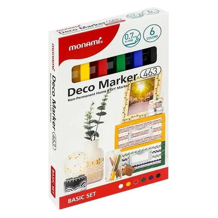 Monami Acrylmarker Deco 463 XF 6col (54612540)