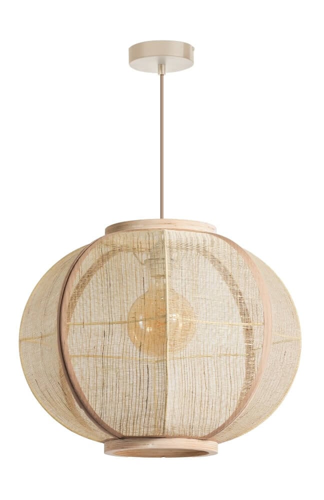 ETH Japandi hanglamp Fabric beige Ø 48cm
