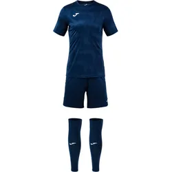 JOMA New Area Trikot, Shorts + Sleeve-Stutzen Set 331 - marineblau L