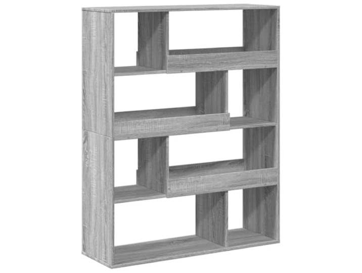 GHVBNMF Raumteiler Grau Sonoma 100x33x125,5 cm Standregal mit 8 Fächern Flexibles Trennregal mit 8 Offenen Fächern für Wohnzimmer und Schlafzimmer, Pflegeleichter Holzwerkstoff