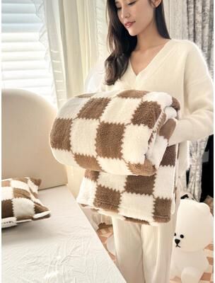 Shop Station Panda Fleece Blanket Soft Cozy Flannel Throw Blanket For Sofa, Bed, Office & Travel chocolate 39.37 59.06 In