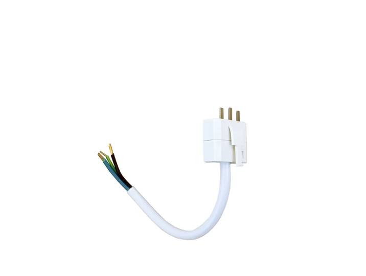 Airam Fiche DCL avec mise à la terre, sans câble blanc, avec fil 15 cm