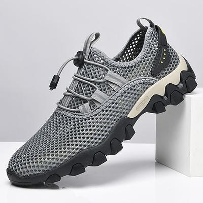 marineblaue Mesh-Wanderschuhe für Herren – atmungsaktive Outdoor-Laufschuhe mit robuster Sohle