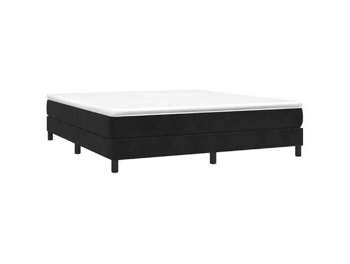 CONFORTHA®Structure de lit à lattes noir 160x200 cm velours - Lit & accessoires (15994)