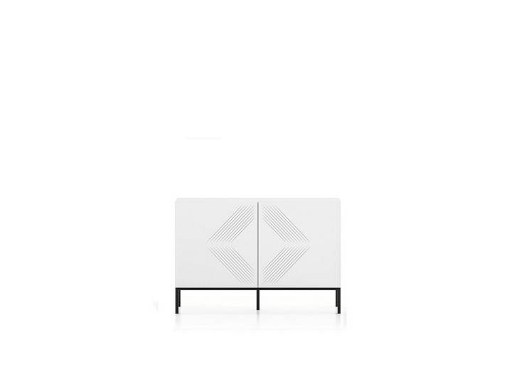 Marmex Möbel Kommode CLEARING 03 zweitüriges Sideboard weiß Wohnzimmer Esszimmer