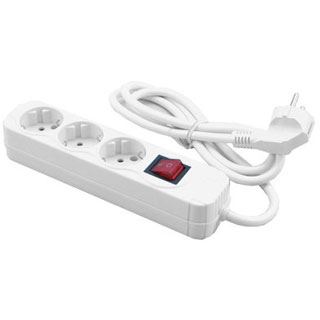 1.40m MediaRange Strom Steckdosenleiste Weiß 3 (MRCS205)