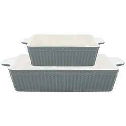 GreenGate Auflaufformen 2er-Set klein Alice, stone grey