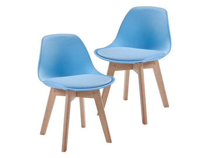 [en.casa] Kinderstuhl Elvdal, Blau, Buchenholz, Buche, 38x56x33 cm, Babymöbel & Kindermöbel, Babyzimmer, Kindersessel & Kindertische