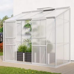 Vitavia Anlehn-Gewächshaus "Styx 3300",aluminium eloxiert,3,3 m2