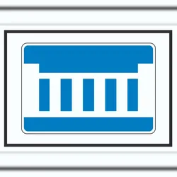 HB-Druck Wehr oder Staustufe Symbol A4 Rückseite selbstklebend