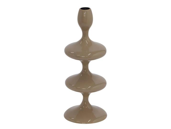 Stabkerzenhalter, Beige, Metall, 11x28x11 cm, zum Stellen, Dekoration, Kerzen & Kerzenhalter, Kerzenständer