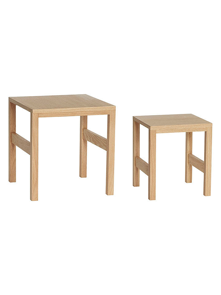 Hübsch Zweisatztisch ''Puzzle'' in Eiche - onesize