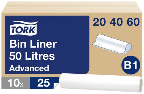 TORK 204060 Müllsack 50l Transparent 250St.
