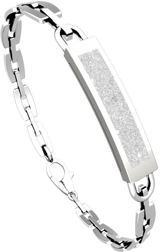 INF Smart-Armband mit Bluetooth-Datensync, Schrittzählung, bildschirmlosem Edelstahl-Schmuckdesign und magnetischem Laden Silber