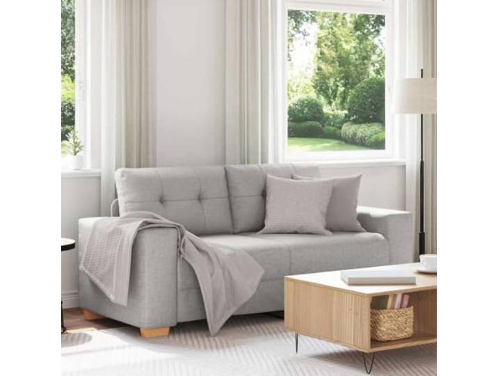 pokgdf Loveseat-Sofa Wolkengrau 180x77x82 cm Stoff Polyesterbezug, Dicke Schaumstoffpolsterung, Stabiler Holzrahmen, Vielseitig für Wohnzimmer