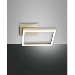 Fabas Luce LED Deckenleuchte BARD, 1-fach, 15x15cm, dimmbar, 22W 3000K 2160lm, Gold edelmatt FAB-3394-21-225