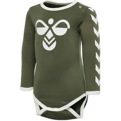 hummel hmlFLIPPER langarm Baby-Body olive night 74