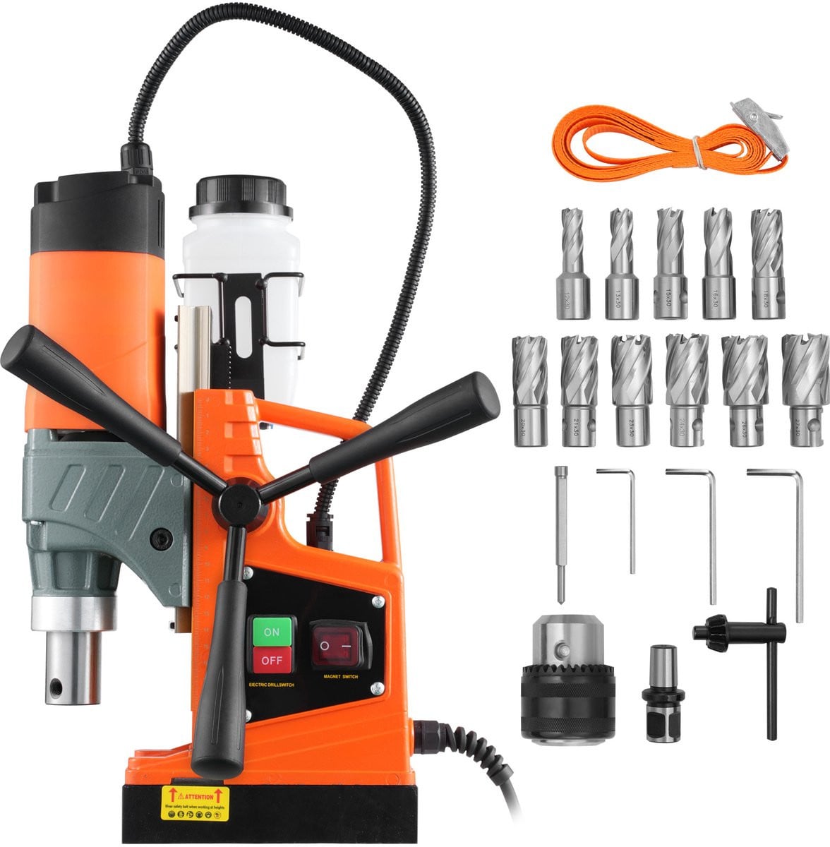 Magnetische Boormachine 1450 W, 12500 N, 850 Tpm, Oranje
