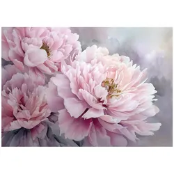 FOTOTAPETE Blumen Pfingstrosen Rosa 300x210 cm