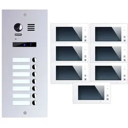7-Familienhaus Siebenfamilienhaus Video Türsprechanlage ES7 + 7x DT47W