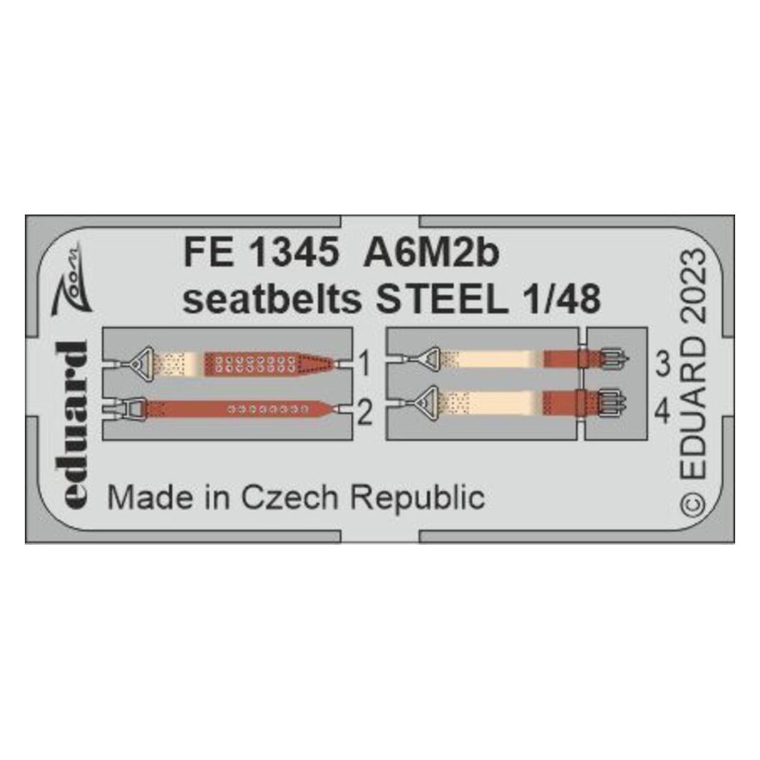 Eduard A6M2b seatbelts STEEL 1/48 ACADEMY (FE1345)