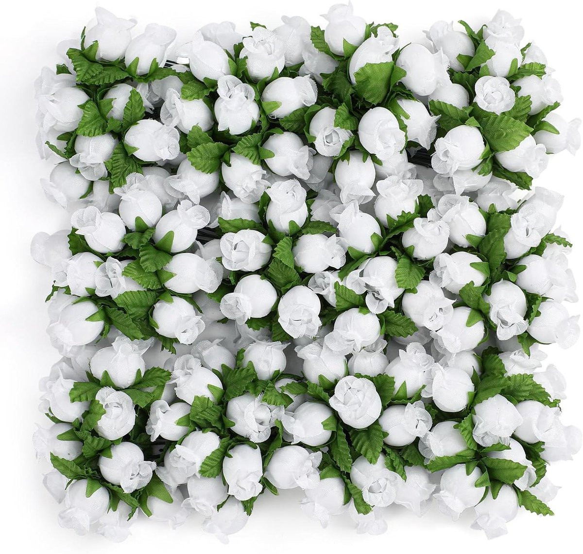 144 stuks Mini Rozen Hoofden - Kunstbloemen Decoratie - Wit