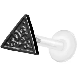 PTFE Labret mit Innengewinde + Titan-Aufsatz DREIECK