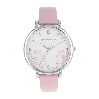 Quarzuhr TOM TAILOR, rosa (rosa, weiß), Armbanduhren, Damen, silberfarben, Quarzuhr, Armbanduhr, Damenuhr, analog