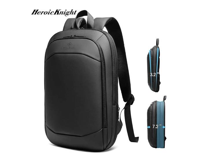 Heroic Knight – sac à dos de voyage extensible, fin, pour hommes d'affaires, sac pour ordinateur portable de 15.6 pouces, léger, simple, étanche, pour le bureau et l'université