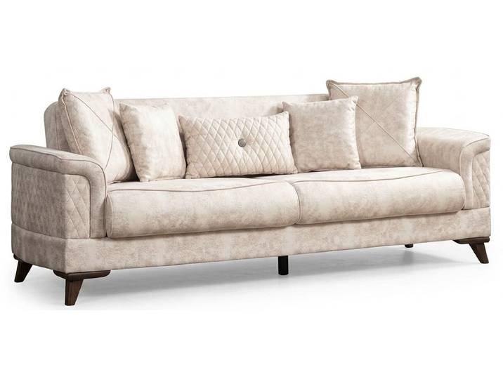 JVmoebel Sofa 3-Sitzer Sofa Moderner Stil Beigе Luxuriöse Bequem Schick Hochwertig, 1 Teile, Made in Europa
