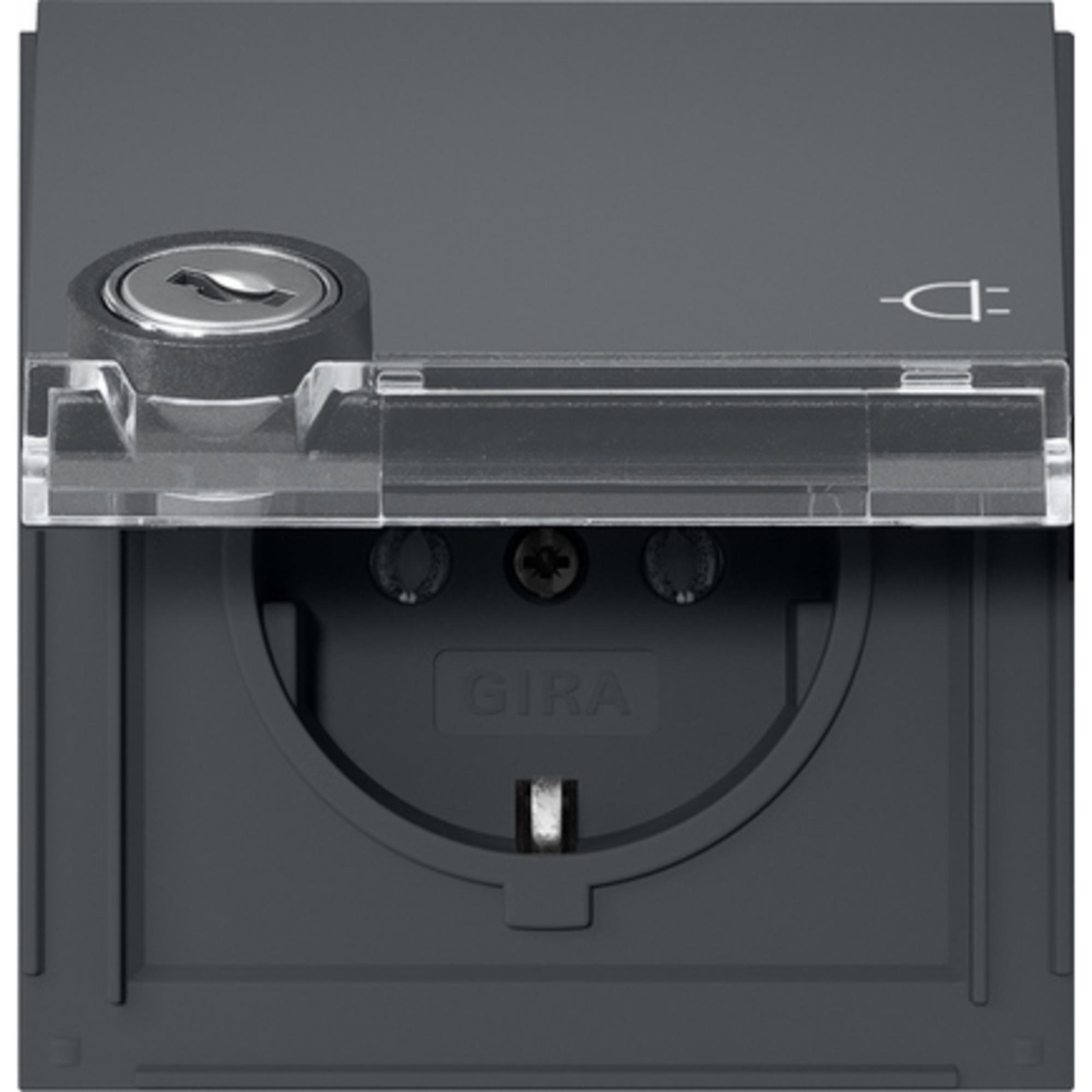 Gira Schuko KD stopcontact type B met slot gelijk
