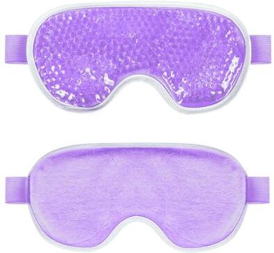 Uplifted Finds Gel Bead Hot And Cold Eye Mask For Puffiness Dark Circles And Relaxation purple