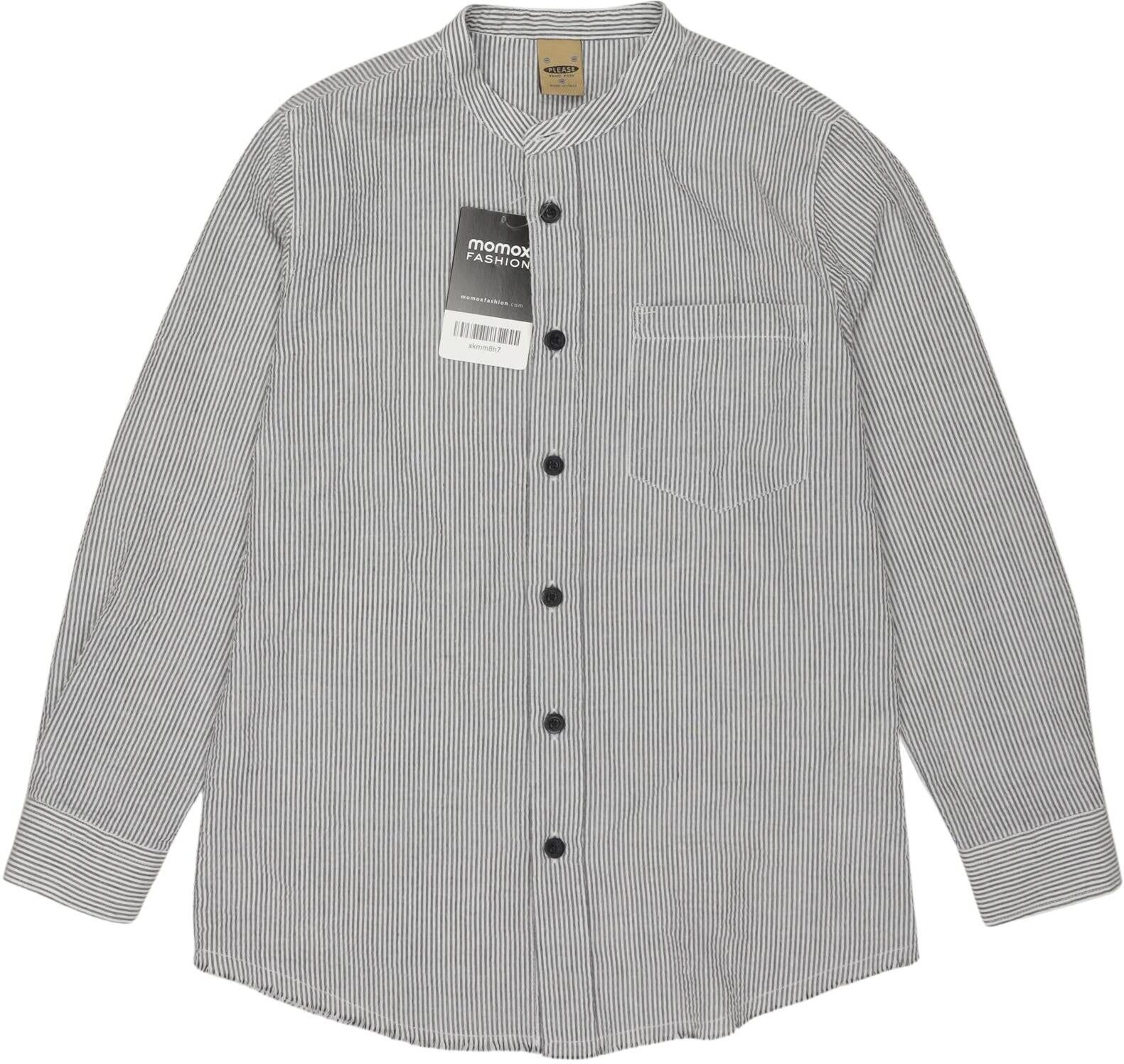 Please Jungen Hemd, Grau, Gr. EU 128, Baumwolle - Second Hand