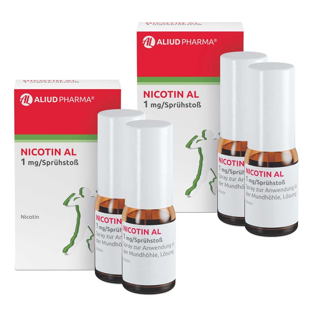 ALIUD Pharma GmbH Nicotin AL 1 mg/Sprühstoß Spray zur Anwendung in der Mundhöhle 08102658