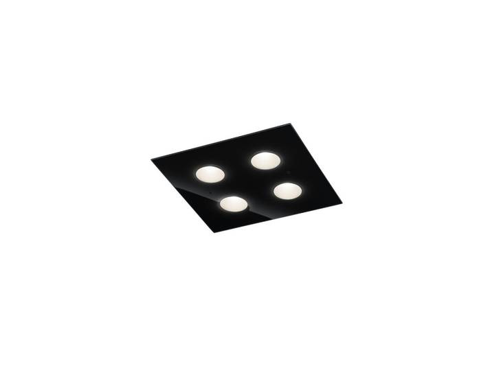 Helestra Led-Deckenleuchte Belos, Schwarz, Metall, 38x5x38 cm, Lampen & Leuchten, LED Beleuchtung, LED-Deckenleuchten