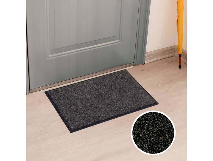 Fußmatte OTTO HOME Vianne, Schmutzfangmatte Indoor, für Hausflur und Eingangsbereiche , grau (anthrazit), B:40cm H:10mm L:60cm, Kunstfaser, Teppiche, Fußmatte, Eingangsmatte, rutschfeste Unterseite, meliert, waschbar