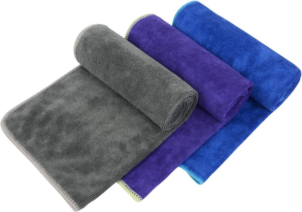 Set van 3 superabsorberende microvezel handdoeken voor fitness en strand, 35 x 75 cm