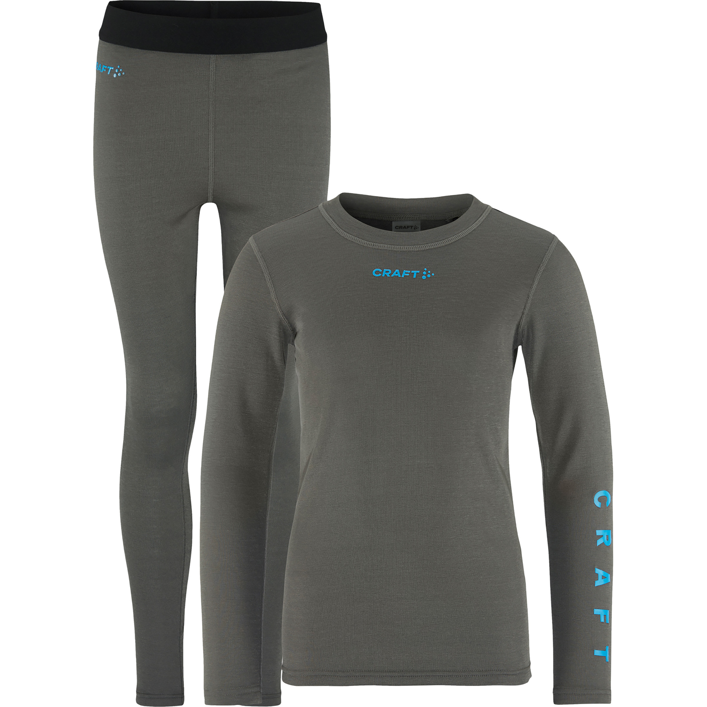 Craft Core Warm Baselayer Set Kinder Skiunterwäsche grau Größe 146 Skifahren Atmungsaktiv