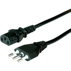 VALUE Netzkabel, gerade IEC-Buchse, Italien, schwarz, 1,8 m 19.99.2072