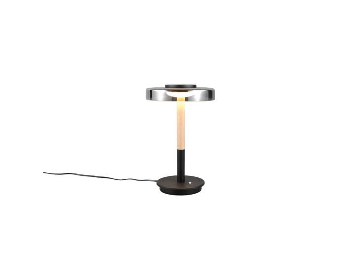 Trio Leuchten Led-Tischleuchte, Grau, Schwarz, Metall, Glas, 35 cm, Lampen & Leuchten, LED Beleuchtung, LED-Tischleuchten