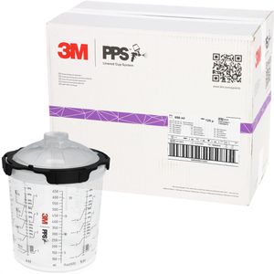 3M Farbbehälter PPS 2.0 Beutel & Deckel Kit, 125my Filter, für Lackierpistole, 650 ml