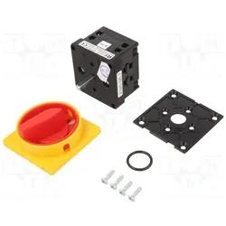 Spamel Schalter 0-1 3P 40A an der Schalttafel befestigt - SK40-2.8211P08, Schalter + Taster, Rot