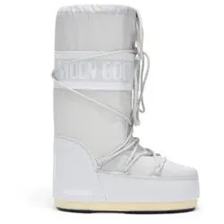 Moon Boot für Damen. 80D1400440 Icon Nylon Stiefel grau (35/38), Wohnung, Schnürsenkel, Lässig