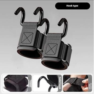 Uplifted Finds Weight Lifting Hook Grips With Wrist Wraps For Gym And Pull Ups hook up Black 2 Pcs