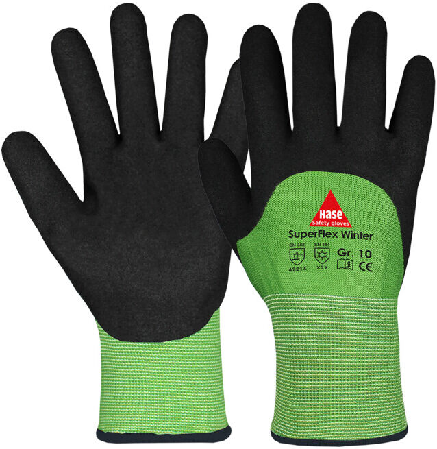 Hase SUPERFLEX WINTER, Gants d'hiver/montage, polyester/nitrile (508620-7)
