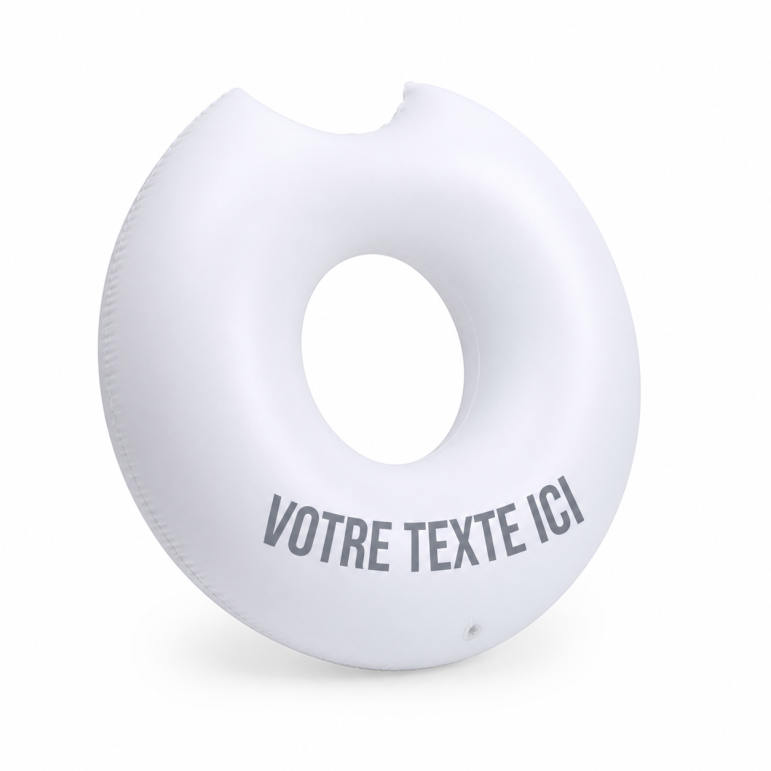 Matelas personnalisé gonflable Donutk PVC blanc