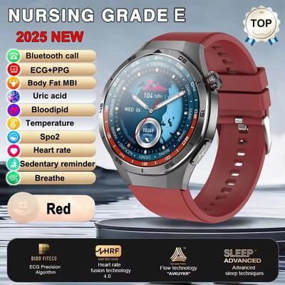 Inspired Finds Advanced Health Monitoring Smartwatch With ECG PPG, Uric Acid Tracking And NFC Calling red